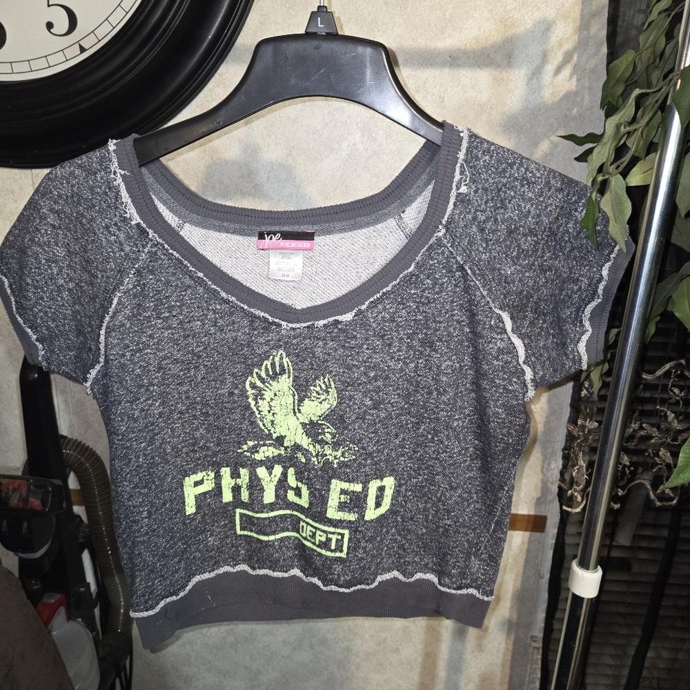 Joe Boxer Grey Crop Top Size Medium